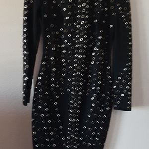 Boutique grommet bodycon dress in black size 10
